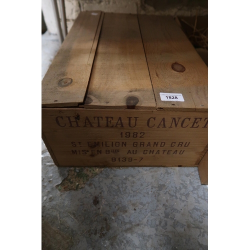 2378 - Twelve bottles, Chateau Cancet St Emilion Grand Cru 1982, housed in a wooden case