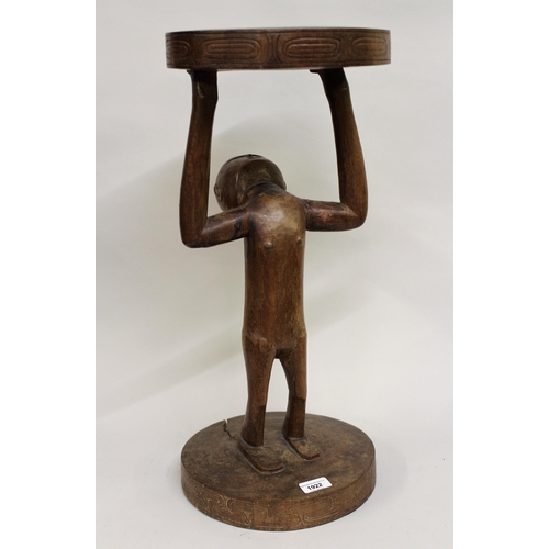 1922 - Native carved figural stool