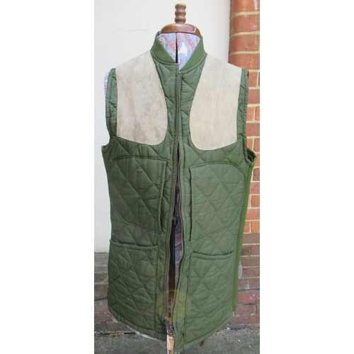 55 - Two gilets, one by Husky of Tostock and another with suede trim by Lavenir, size L, together with a ... 