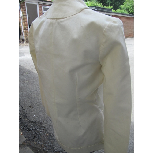 75 - Sheilagh Brown for Stirling Cooper, circa 1978, ladies cream jacket with single square button, size ... 