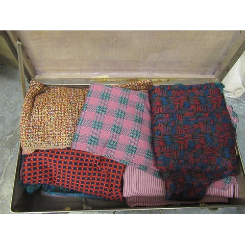 96 - Two suitcases containing a large quantity of 1960's fabrics