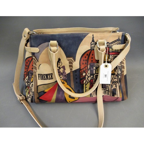 91 - Baiadera handbag decorated with a hand painted design