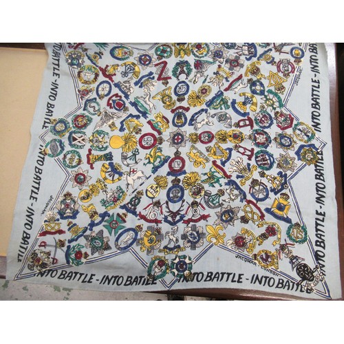 93A - Jacqmar propaganda scarf depicting regimental badges