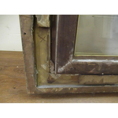 1888 - Small late 19th Century gilt picture frame, 38cms x 30cms aperture, with various slips