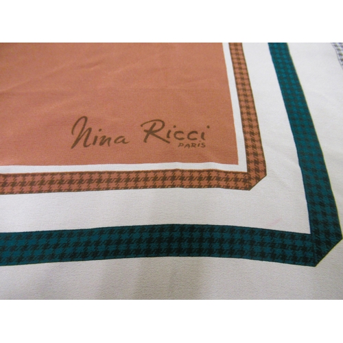 100B - Nina Ricci, Paris, silk scarf, approximately 40cm square