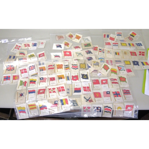 133 - Collection of various silk cigarette cards of World flags