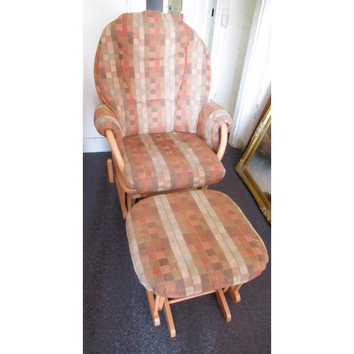 1500 - Modern rocking chair with stool