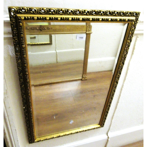 1568 - Rectangular gilt composition wall mirror, 81 x 51cm