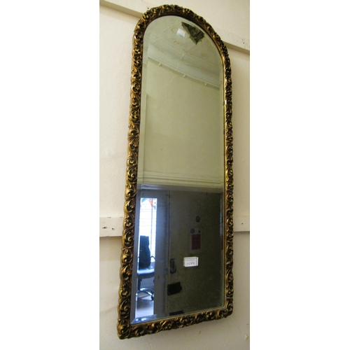 1599 - 20th Century oval gilt framed wall mirror, a dome top gilt framed wall mirror and two further 20th C... 