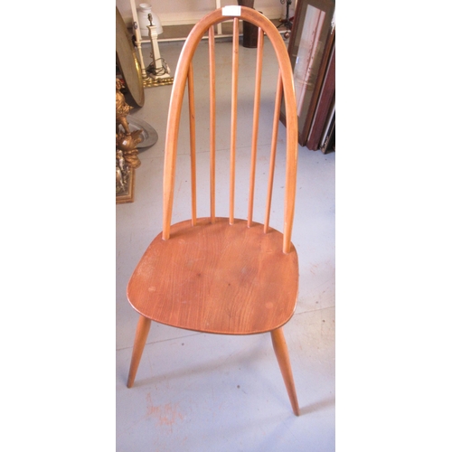 1612 - Ercol elm and beech open armchair and a matching side chair