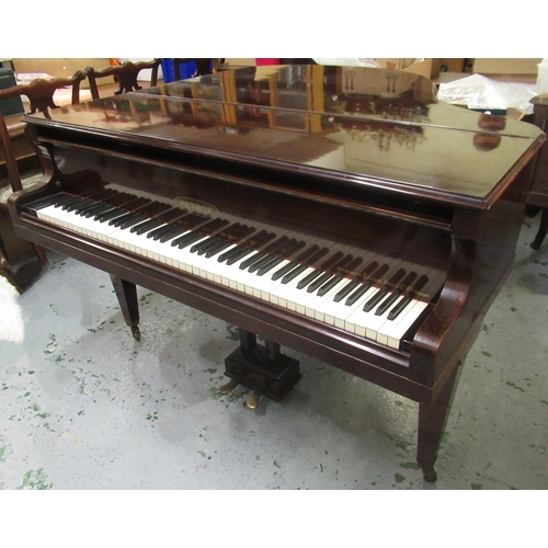 1635A - Early 20th Century mahogany cased baby grand piano by Petrof, Serial No. 45246, 144 x 142cm approxim... 