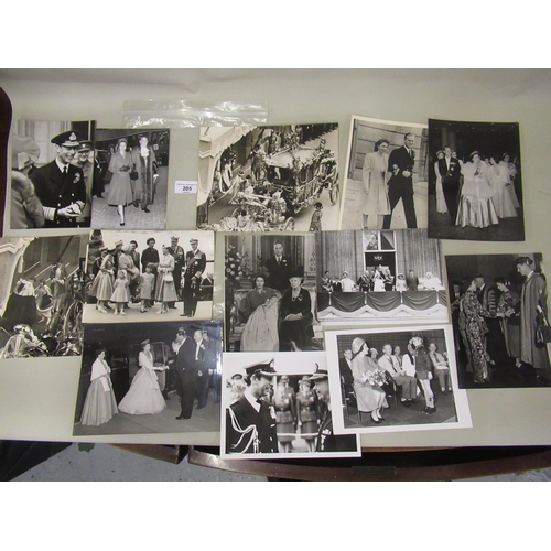 205 - Small collection of informal press photographs of Her Majesty the Queen and Prince Philip and other ... 