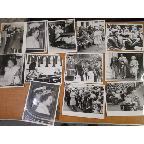 205 - Small collection of informal press photographs of Her Majesty the Queen and Prince Philip and other ... 