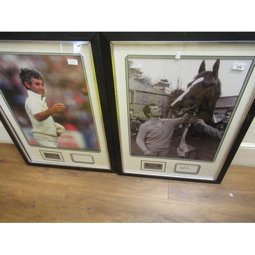 219 - Two sportsman photographs with autographs, Bob Champion and Mike Brearley