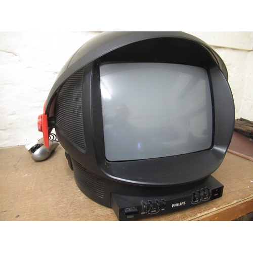 222 - Philips Discoverer television in the form of a motorcycle helmet with controller