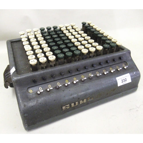 232 - Early 20th Century London Computer Corporation early computer / adding machine