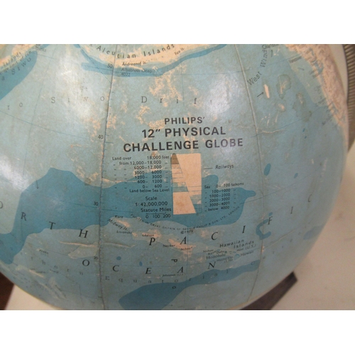 234 - Philips 12in Physical Challenge globe on Bakelite stand