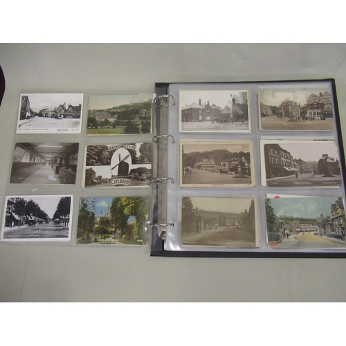 261 - Album containing a collection of mainly Caterham related postcards