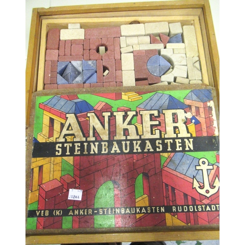 267 - Early 20th Century children's stone building block set in original box by Anker-Steinbaukasten, Rudo... 