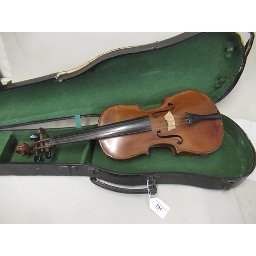 281 - Violin in case, the back 13.5in