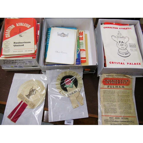 293 - Three boxes containing a quantity of various 1960's and later football programmes including Crystal ... 