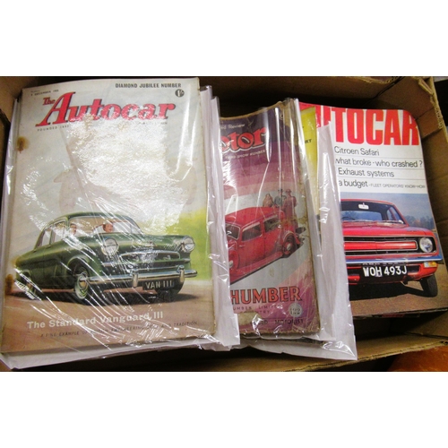 294 - Box containing a quantity of early 1940's Autocar magazine and others