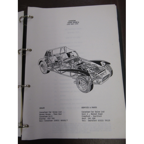 338 - Caterham Cars Super Seven assembly guide, 1990