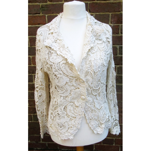 70 - Valentino ladies size 40 lacework jacket (damage to label)