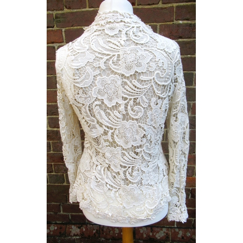 70 - Valentino ladies size 40 lacework jacket (damage to label)