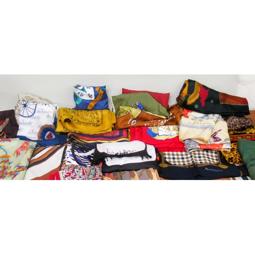 74 - Quantity of silk scarves including Liberty, Daks, Jacqmar, Aquascutum and Tommy Hilfiger