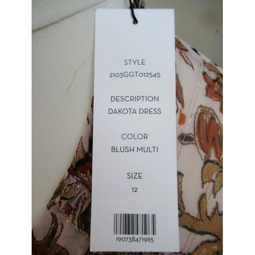 90 - Veronica Beard, Dakota dress, colour ' blush multi ', size 12, unworn with original tags