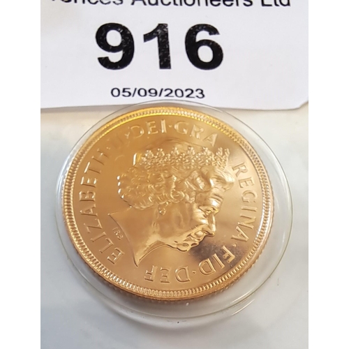 QEII Gold sovereign, 2000