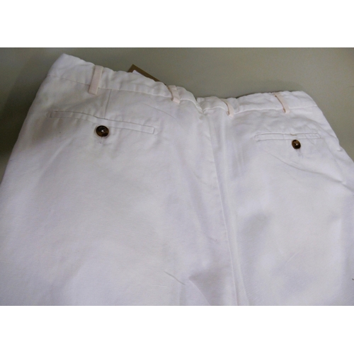 93 - Pair of gentleman's Loro Piana Italian white linen trousers, size 56