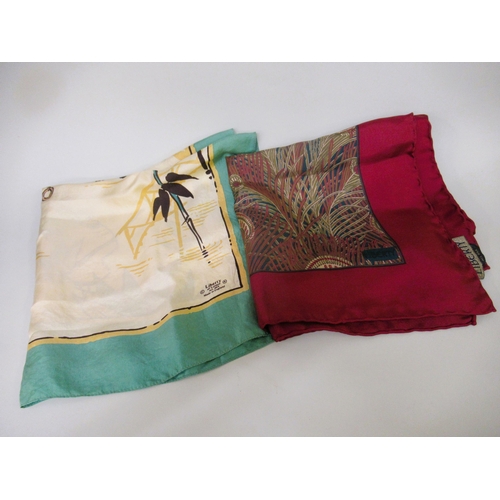 98 - Two vintage Liberty scarves, together with a similar Gucci scarf