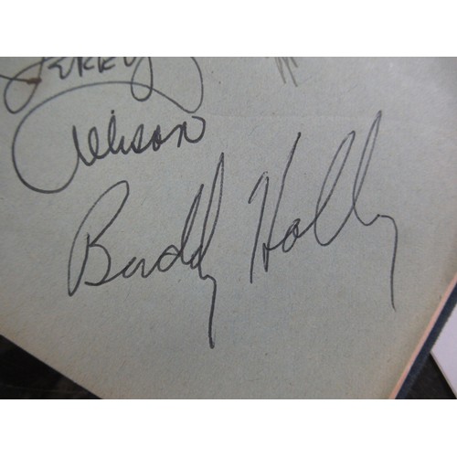 344 - Mid 20th Century autograph album containing various signatures including The Everly Brothers and Bud... 