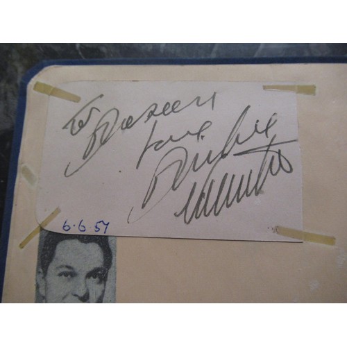 344 - Mid 20th Century autograph album containing various signatures including The Everly Brothers and Bud... 