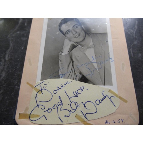 344 - Mid 20th Century autograph album containing various signatures including The Everly Brothers and Bud... 
