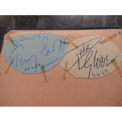 344 - Mid 20th Century autograph album containing various signatures including The Everly Brothers and Bud... 