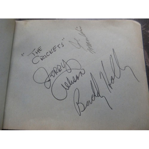 344 - Mid 20th Century autograph album containing various signatures including The Everly Brothers and Bud... 