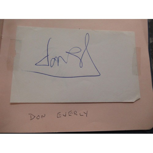 344 - Mid 20th Century autograph album containing various signatures including The Everly Brothers and Bud... 