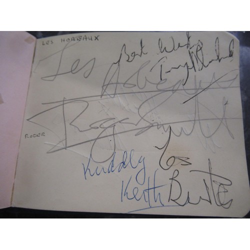 344 - Mid 20th Century autograph album containing various signatures including The Everly Brothers and Bud... 