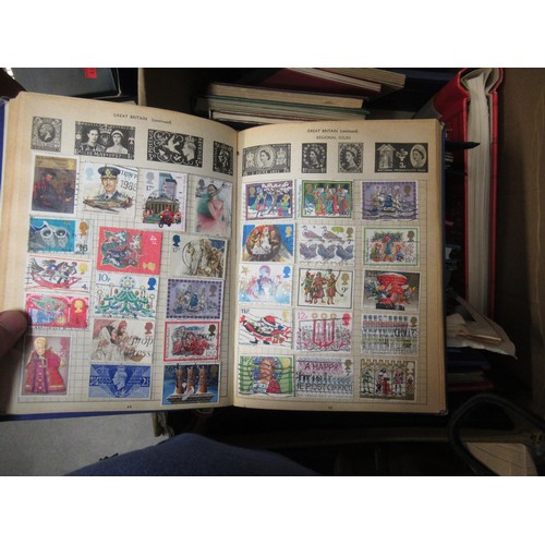 253 - Eleven albums containing a collection of mainly Elizabeth II Great Britain stamps, together with a q... 