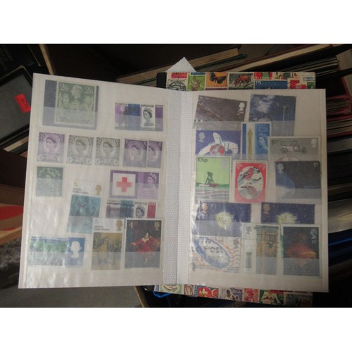 253 - Eleven albums containing a collection of mainly Elizabeth II Great Britain stamps, together with a q... 