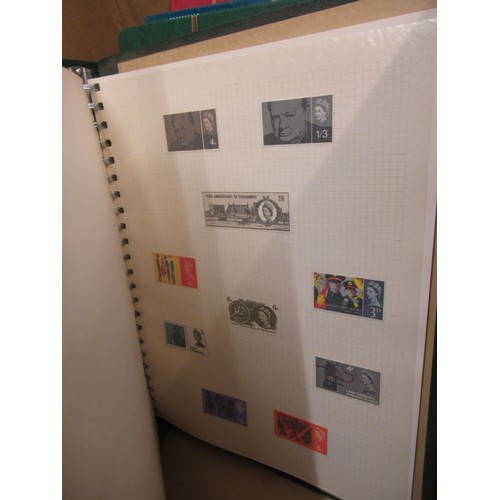 253 - Eleven albums containing a collection of mainly Elizabeth II Great Britain stamps, together with a q... 