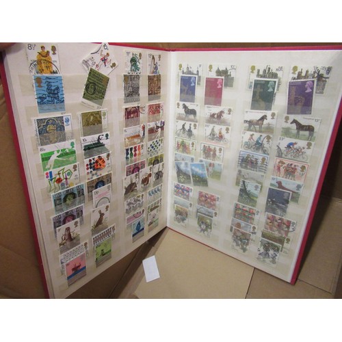 253 - Eleven albums containing a collection of mainly Elizabeth II Great Britain stamps, together with a q... 