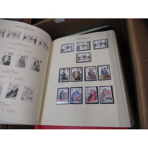 253 - Eleven albums containing a collection of mainly Elizabeth II Great Britain stamps, together with a q... 