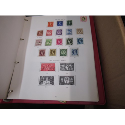 253 - Eleven albums containing a collection of mainly Elizabeth II Great Britain stamps, together with a q... 