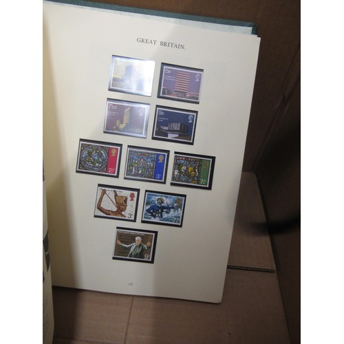 253 - Eleven albums containing a collection of mainly Elizabeth II Great Britain stamps, together with a q... 