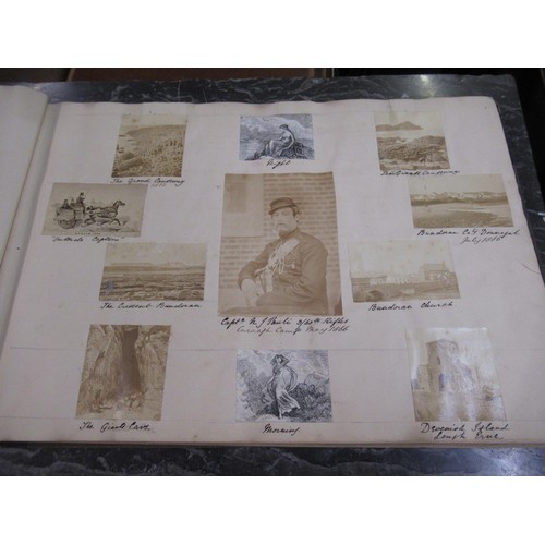 287 - Large 19th Century scrapbook inscribed to the front cover ' George E.J. Cartwright, 83rd Regiment ' ... 