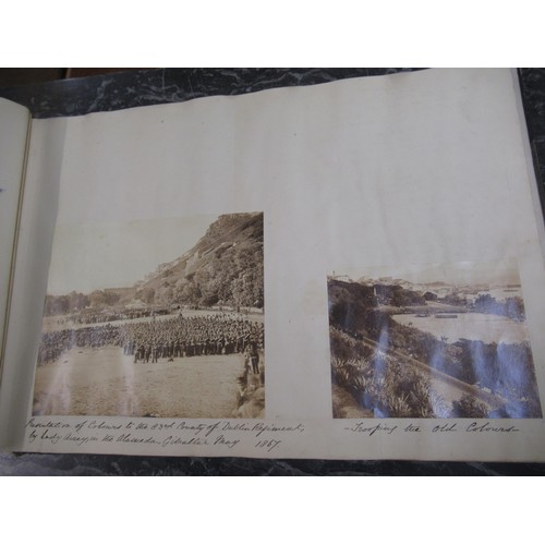 287 - Large 19th Century scrapbook inscribed to the front cover ' George E.J. Cartwright, 83rd Regiment ' ... 